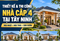 Thiết Kế & Thi Công Nhà Cấp 4 Tại Tây Ninh – Mái Nhật, Mái Thái, Sân Vườn
